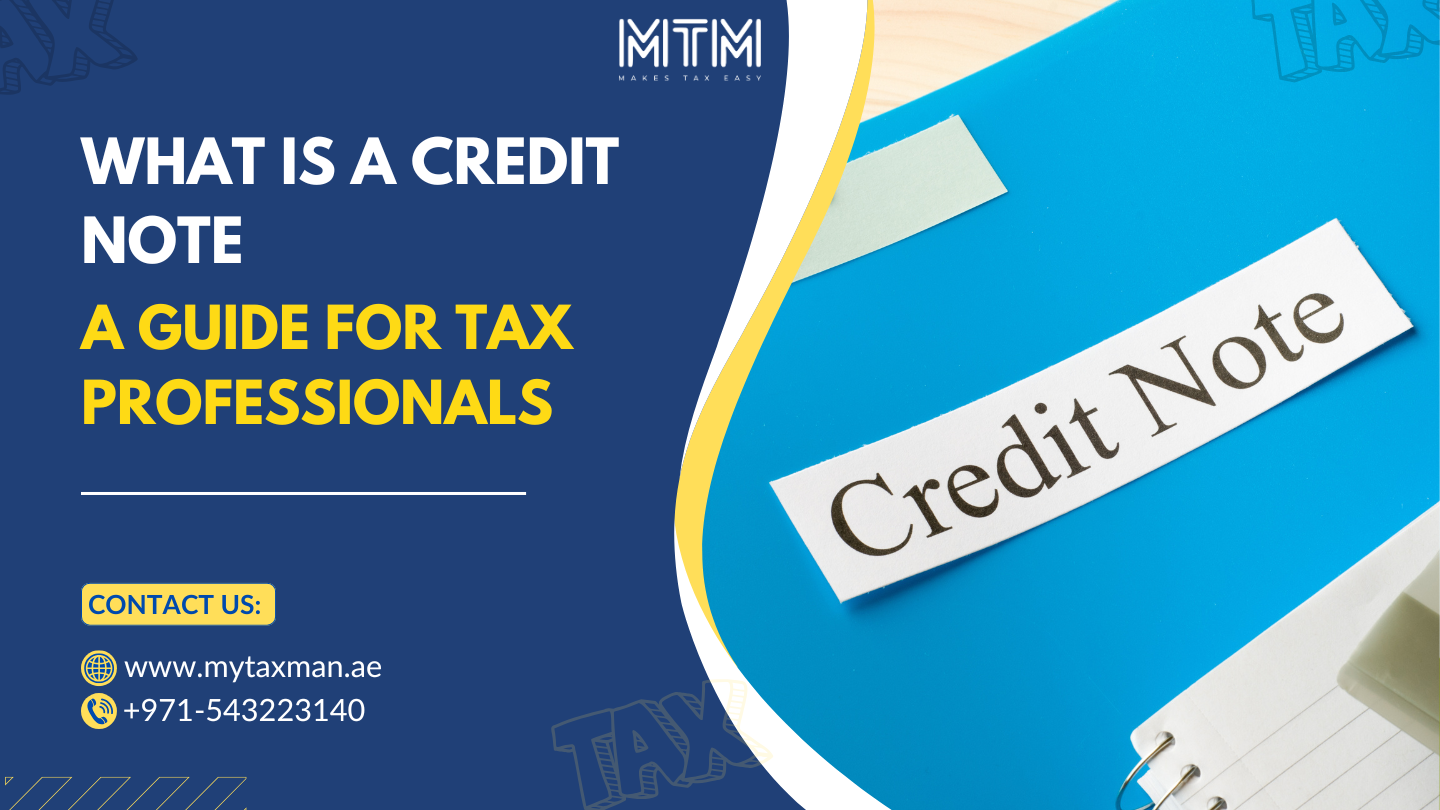 Credit Note - my taxman
